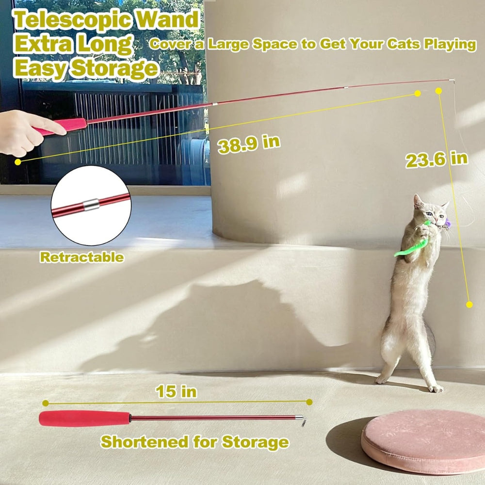 Retractable Cat Wand Set