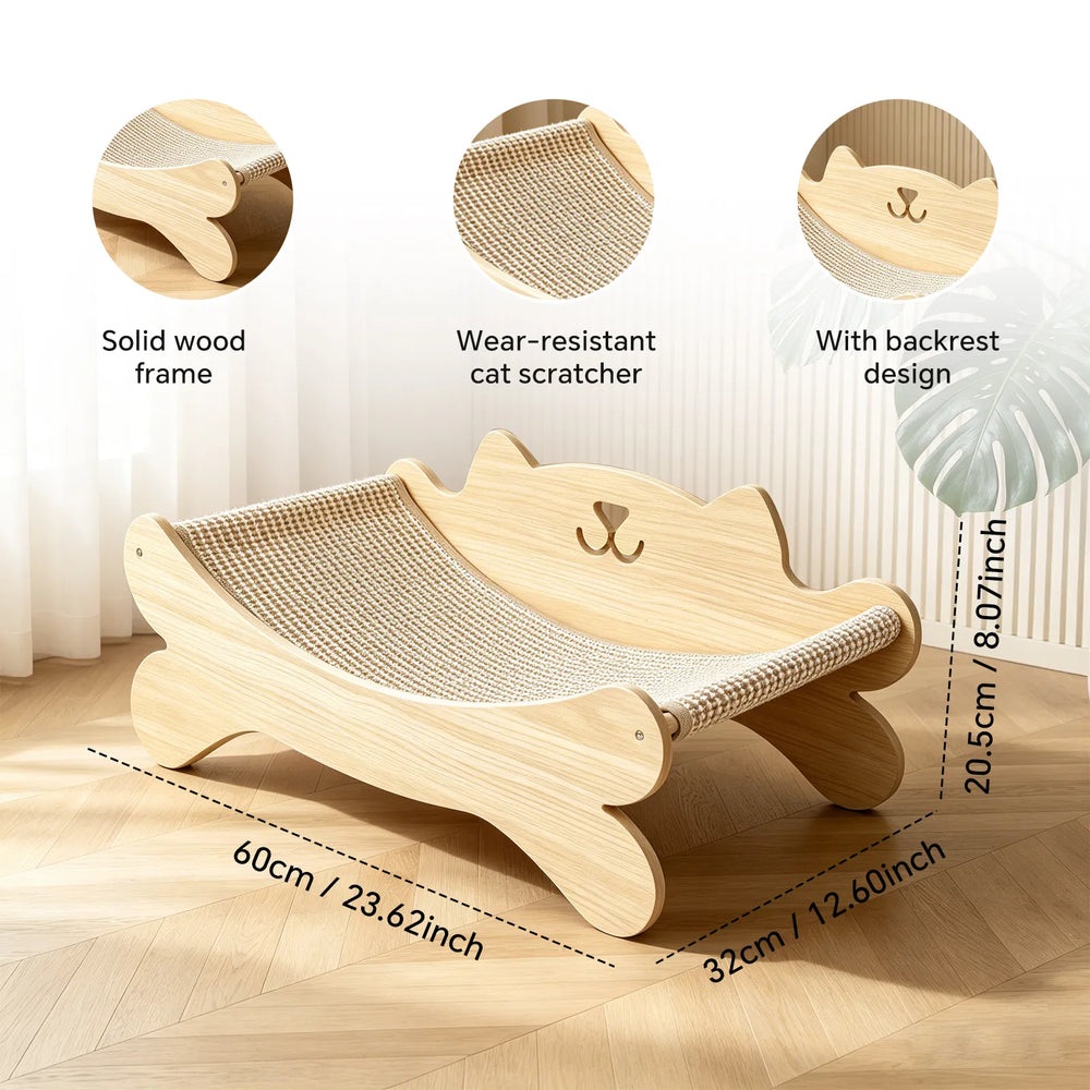 Wood & Sisal Scratcher Bed