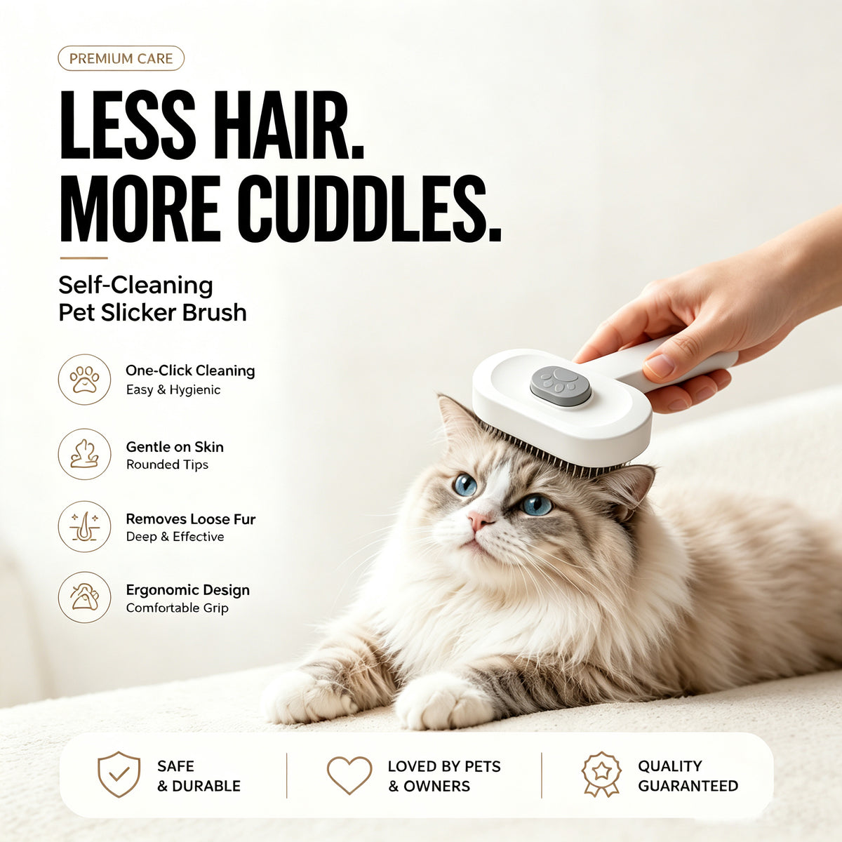 Self-Cleaning Slicker Brush