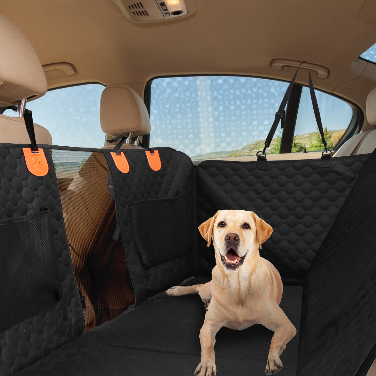 Back Seat Cover with Mesh Window