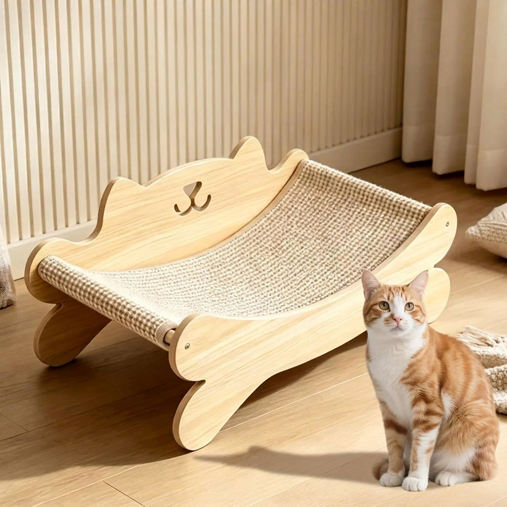 Wood & Sisal Scratcher Bed