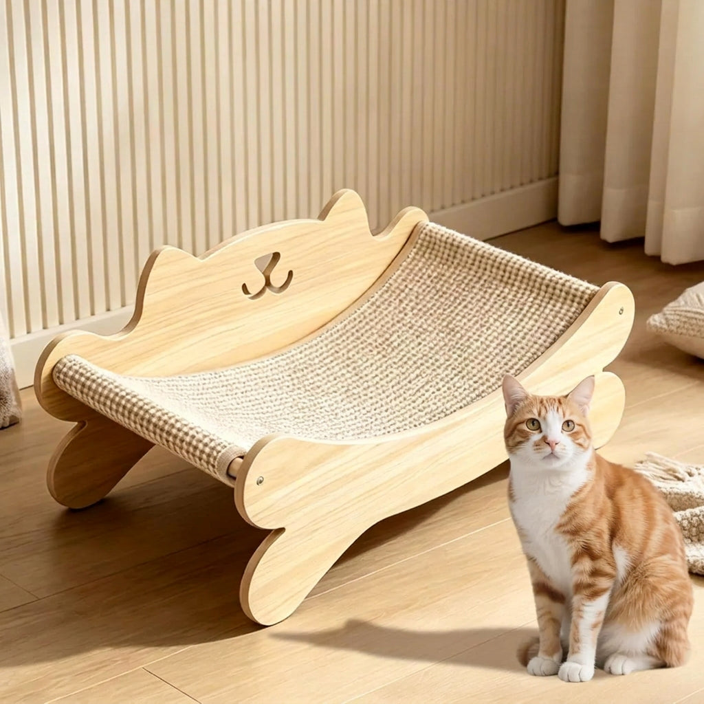 Wood & Sisal Scratcher Bed