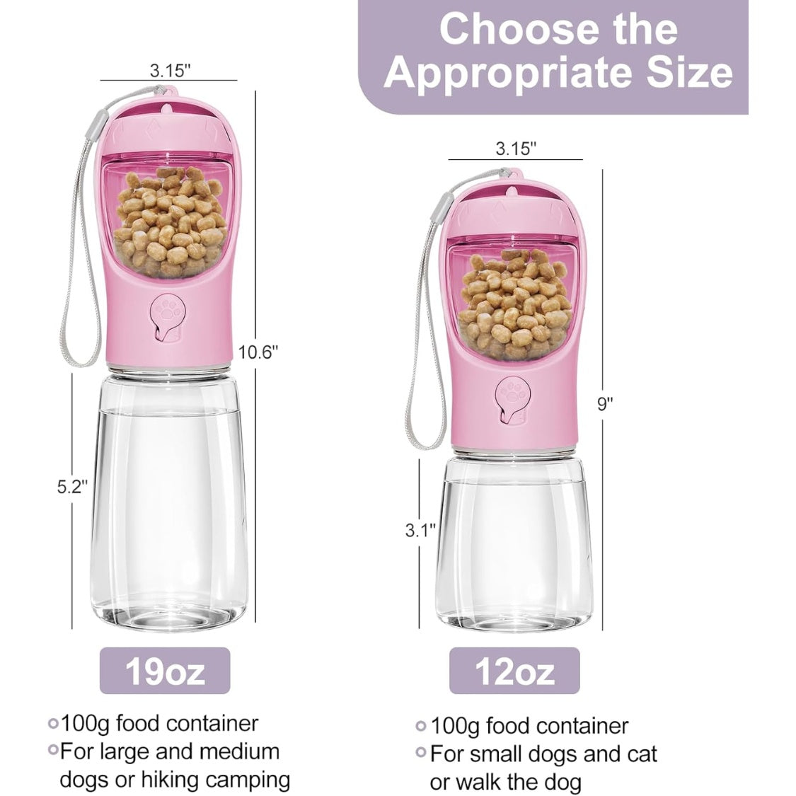 2-in-1 Water & Snack Bottle