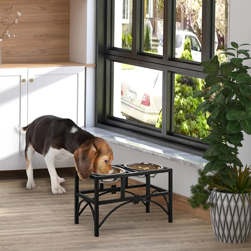 Elevated Double Bowl Stand