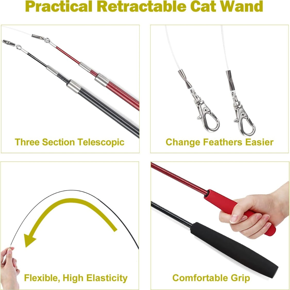 Retractable Cat Wand Set