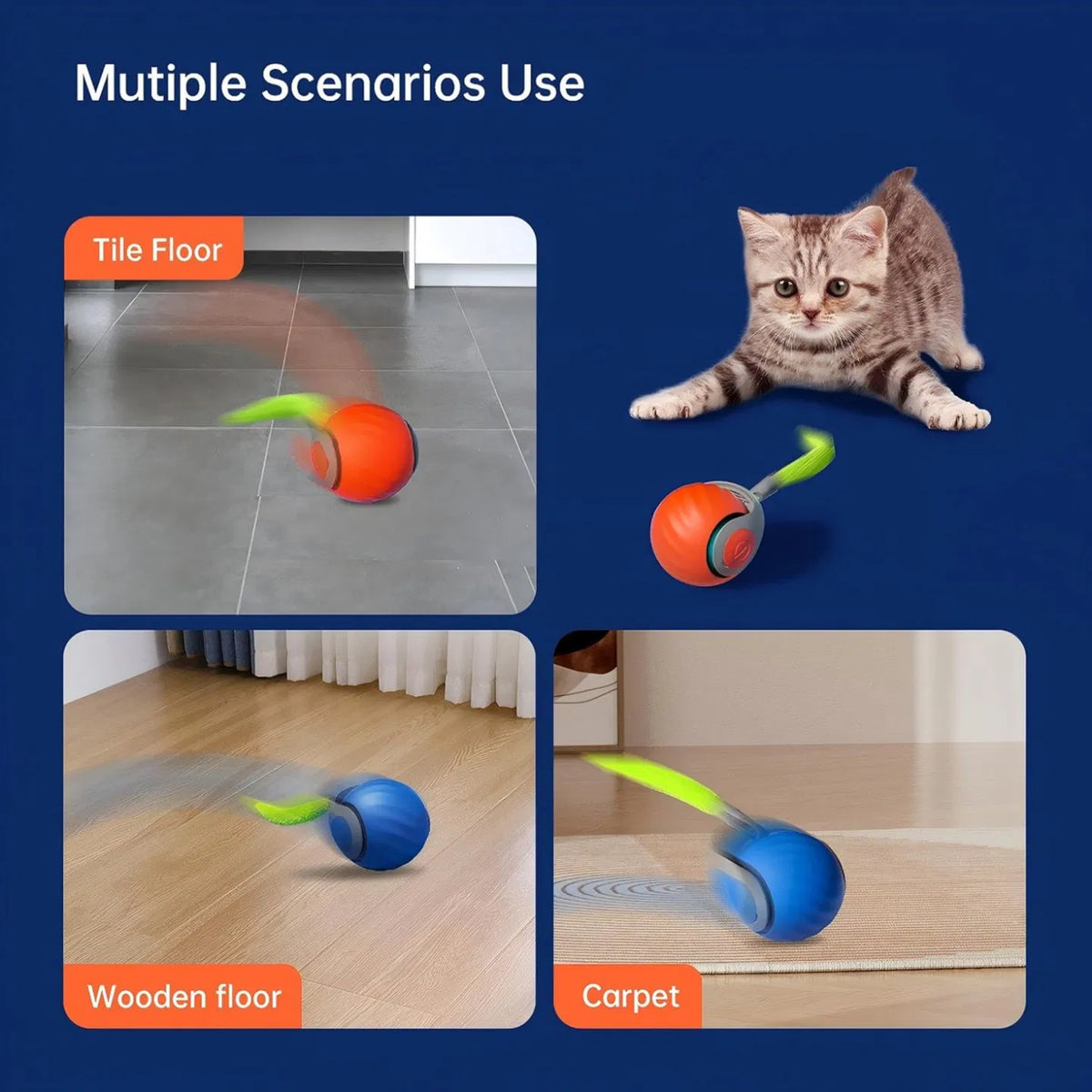 Self-Rolling Cat Ball
