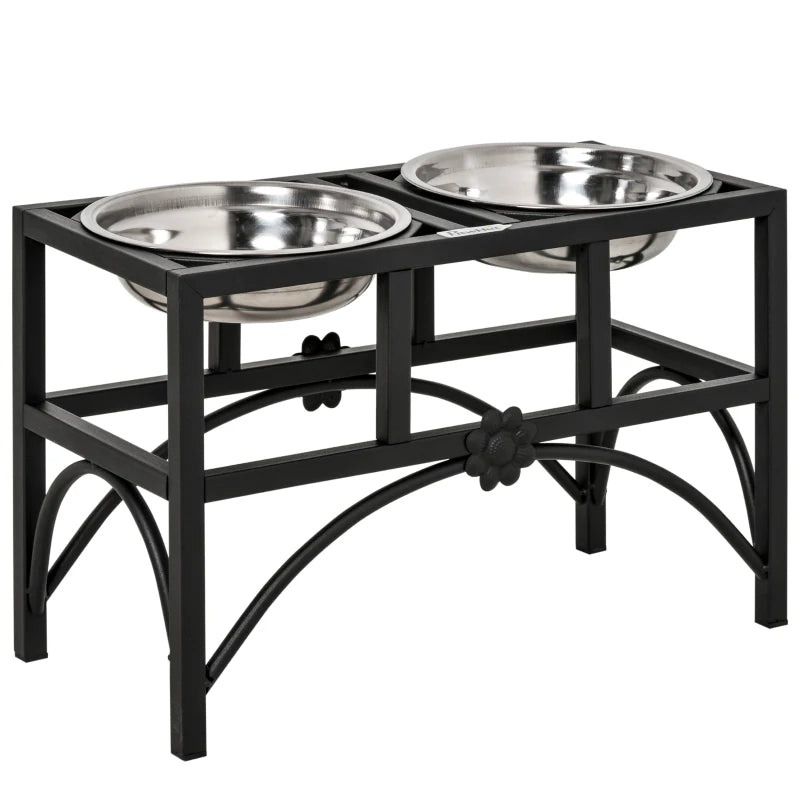 Elevated Double Bowl Stand