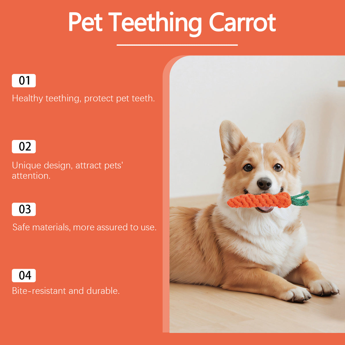 Rope Carrot Chew Toy