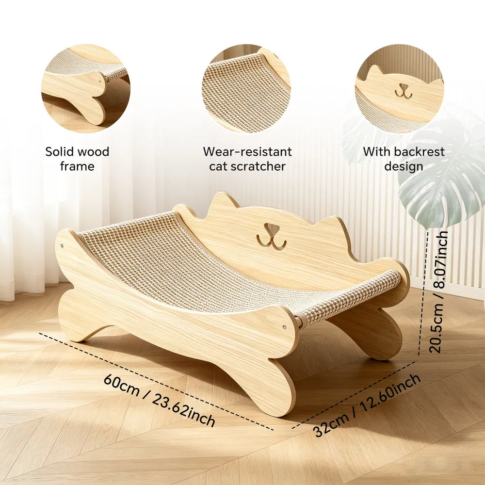 Wood & Sisal Scratcher Bed