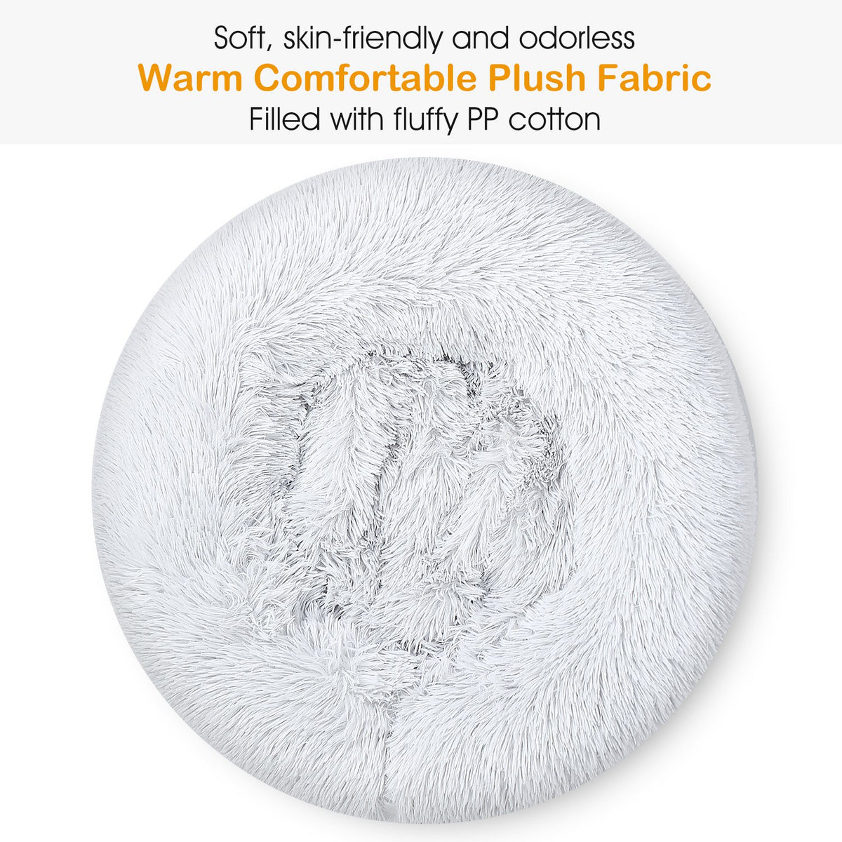 Plush Bolster Pet Bed