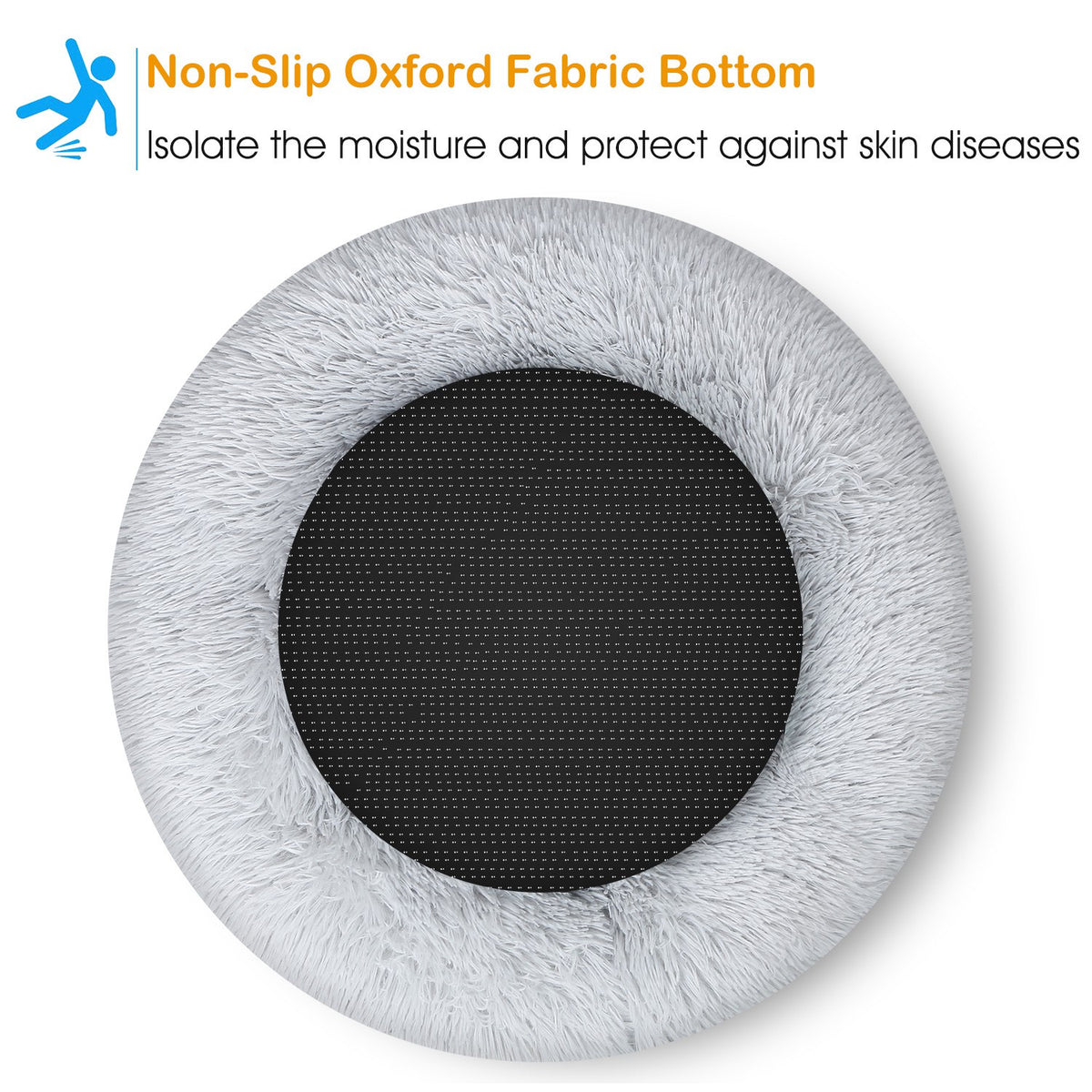 Plush Bolster Pet Bed