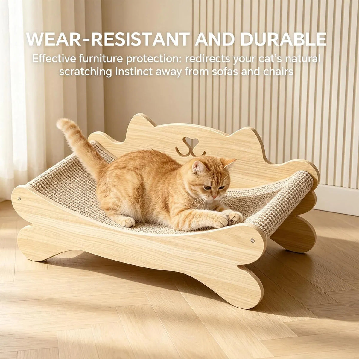 Wood & Sisal Scratcher Bed