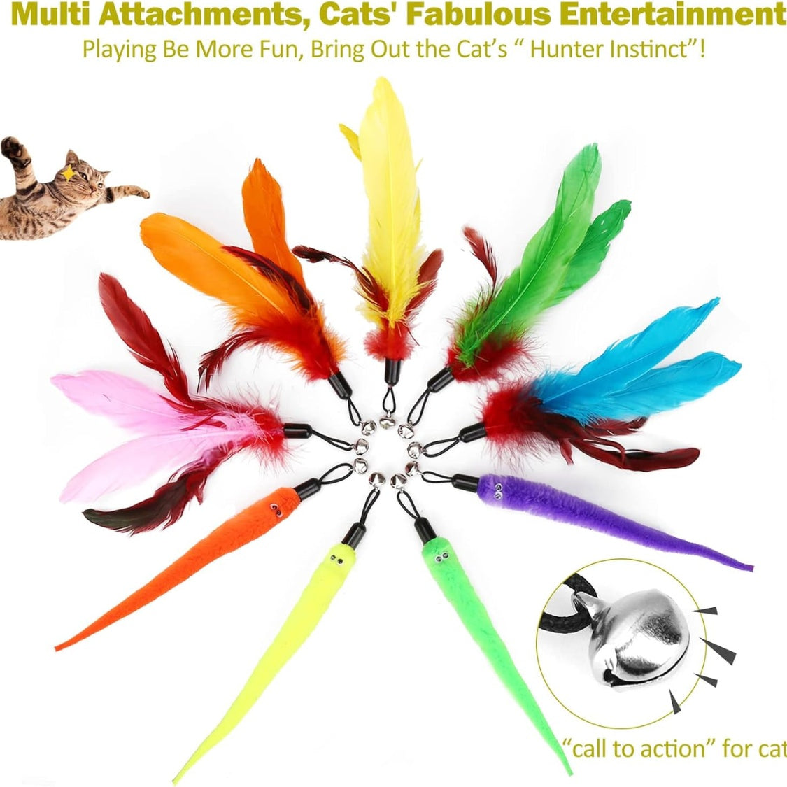 Retractable Cat Wand Set