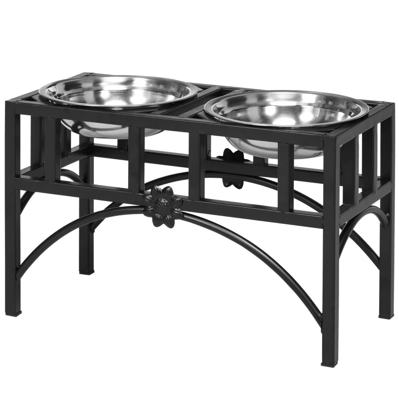 Elevated Double Bowl Stand