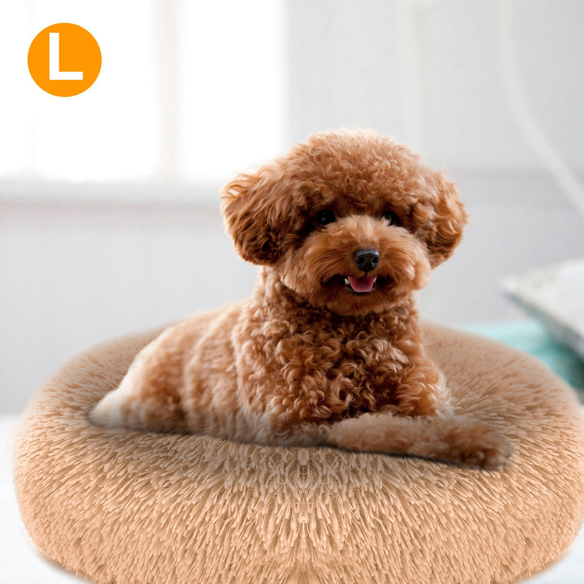 Plush Bolster Pet Bed