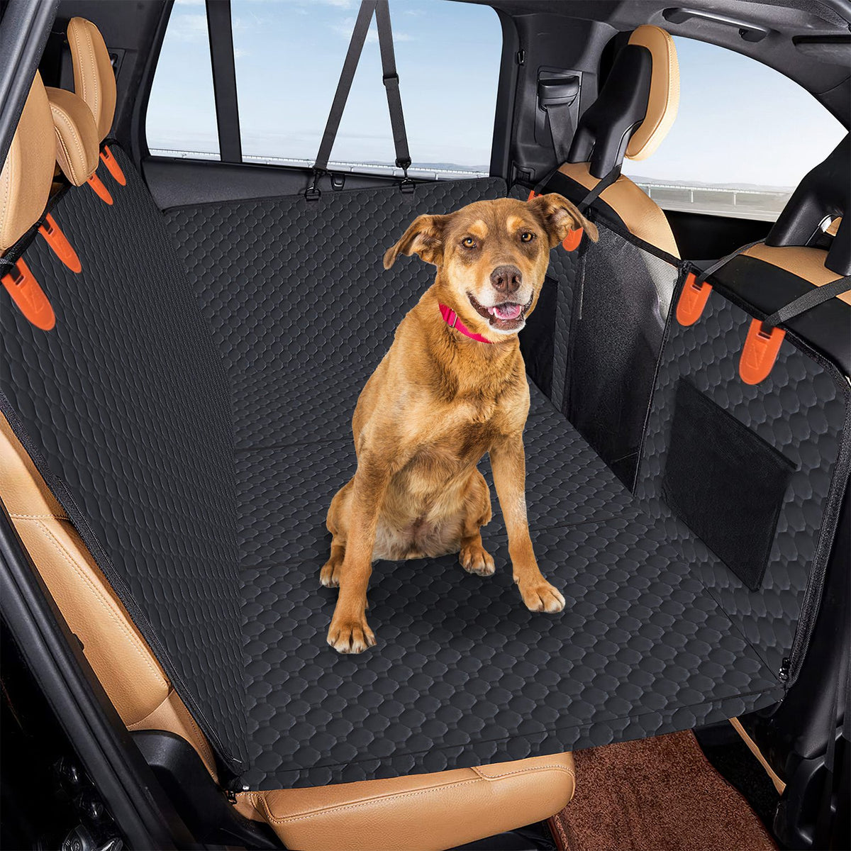 Back Seat Cover with Mesh Window