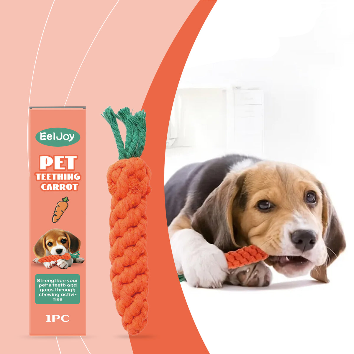 Rope Carrot Chew Toy