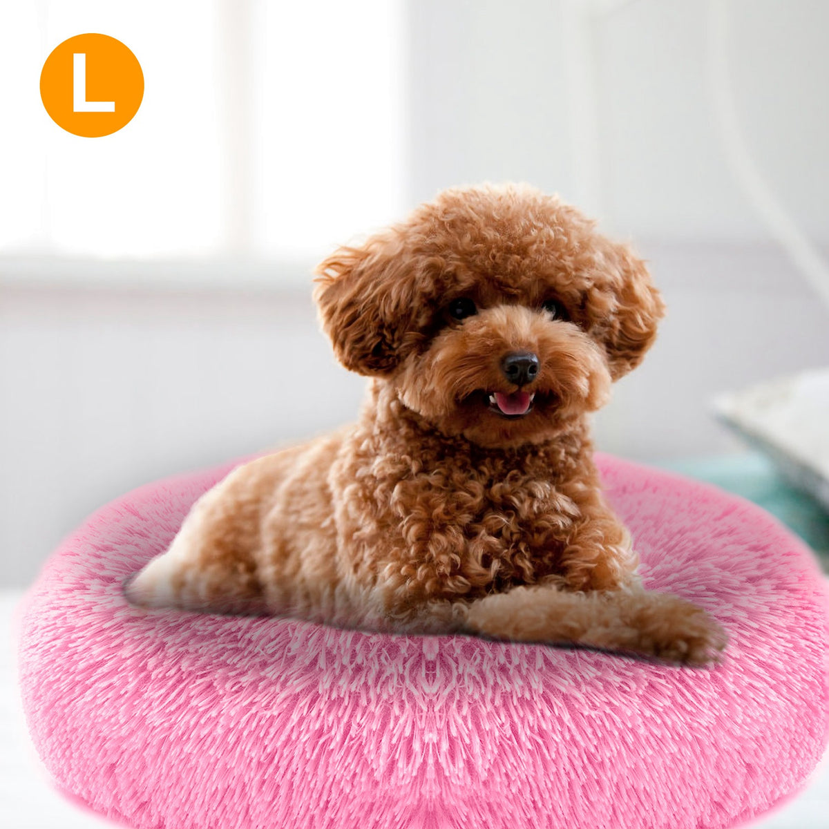 Plush Bolster Pet Bed