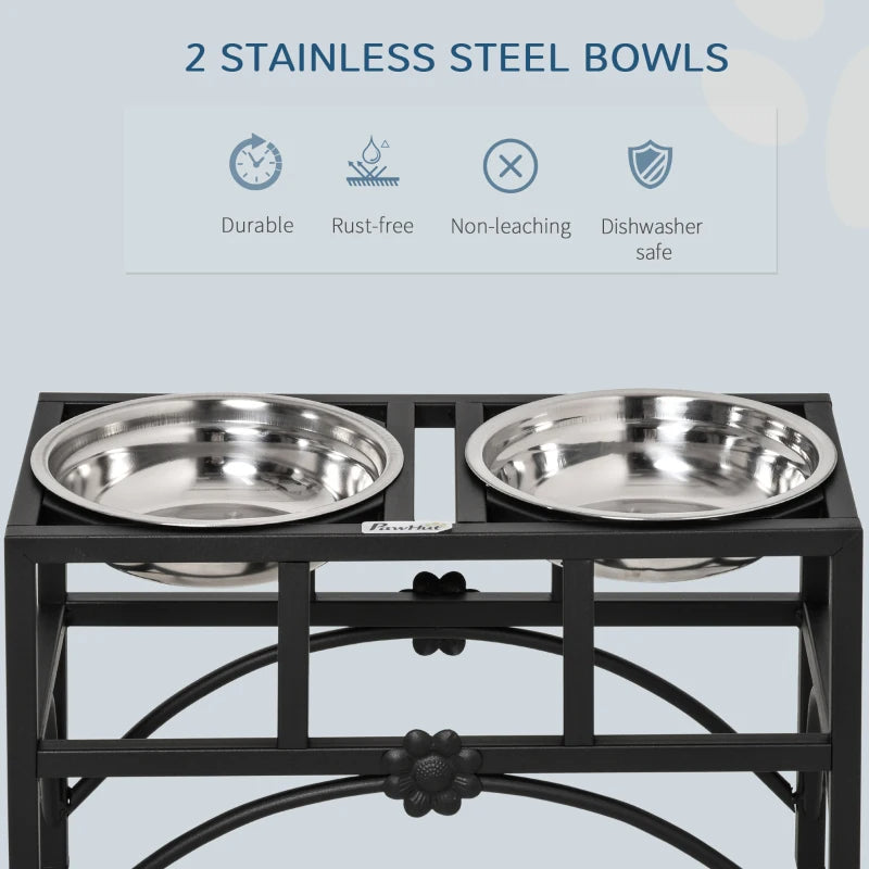 Elevated Double Bowl Stand