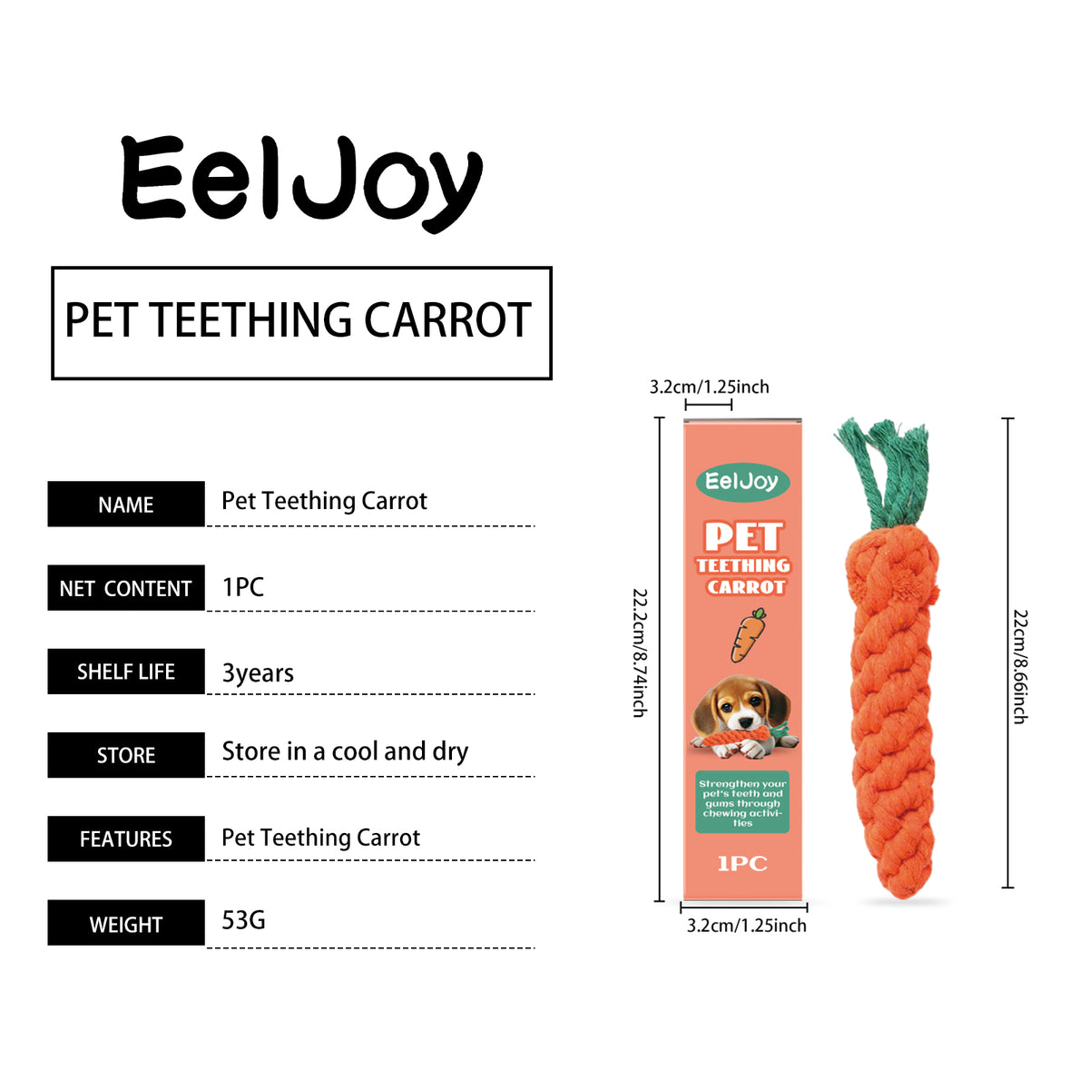 Rope Carrot Chew Toy