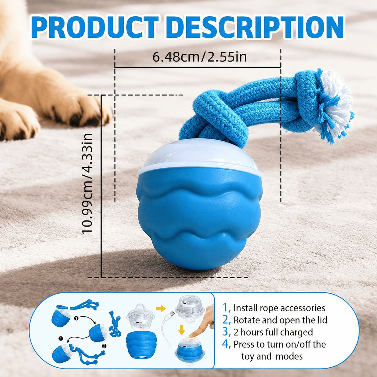 Smart Tug Ball for Dogs